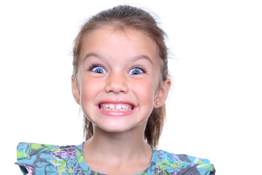 Closeup portrait of pretty little girl