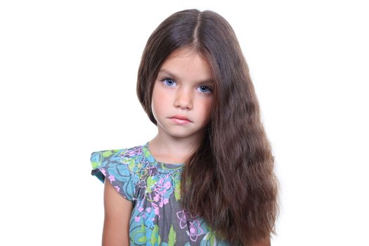 Closeup portrait of pretty little girl