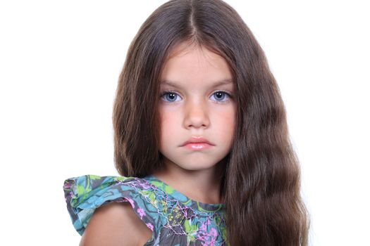 Closeup portrait of pretty little girl