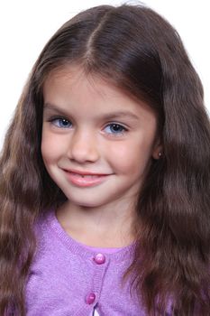 Closeup portrait of pretty little girl