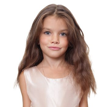 Closeup portrait of pretty little girl