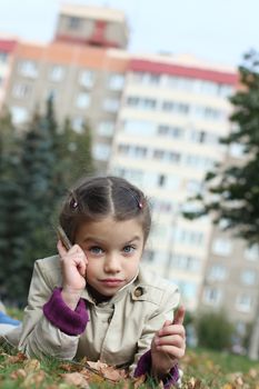 beautiful girl talking on cell phone