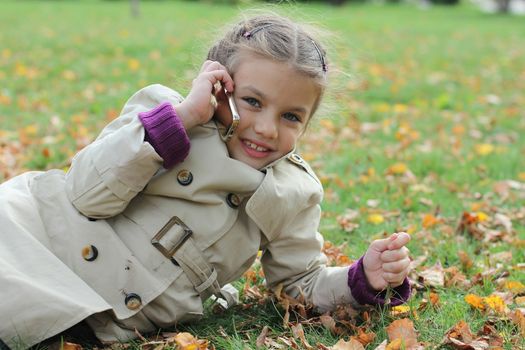 beautiful girl talking on cell phone