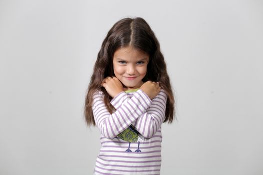 Closeup portrait of pretty little girl