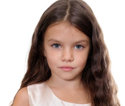 Closeup portrait of pretty little girl