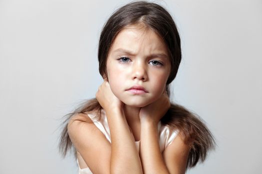 Closeup portrait of pretty little girl