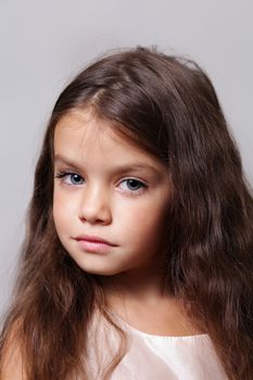 Closeup portrait of pretty little girl