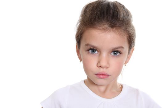 Closeup portrait of pretty little girl