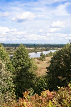 August landscape. River Berezina valley.