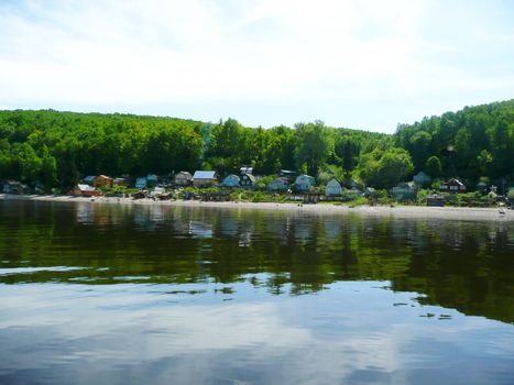 A picturesque view of the shore of the Volga, taken from the boat. (2)