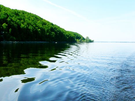 A picturesque view of the shore of the Volga, taken from the boat. (2)