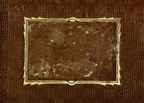 Old and Vintage Brown Surface with a Frame for Photo or Text