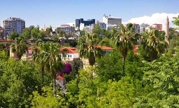 Turkey. Panoramic view of Antalya city