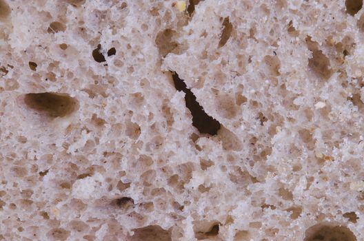 macro shoot of a brown bread texture extreme close up