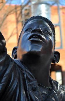 Statue of Boy in Downtown Chattanooga
