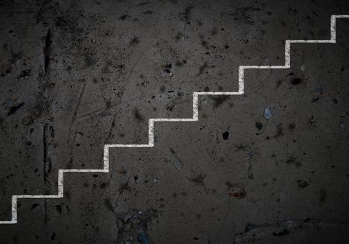 Background image of success ladder. Promotion and achievement