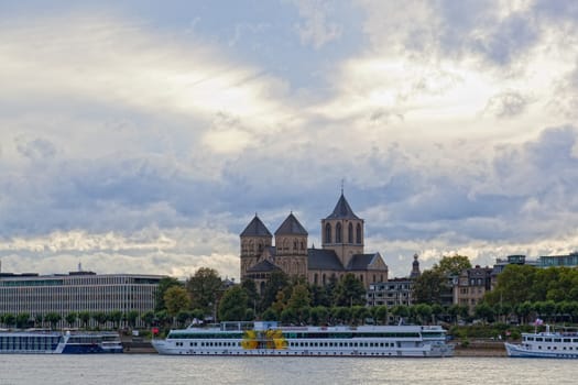 COLOGNE, GERMANY - SEPTEMBER, 25. Rhine Embankment in Cologne, Germany, September 25, 2012. Population of Cologne of 1 017 155 people.