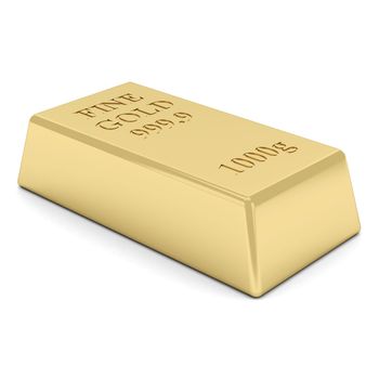 gold bar on a white background