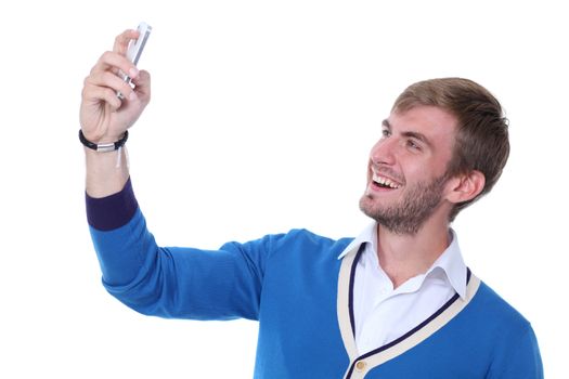 young man on his mobile phone