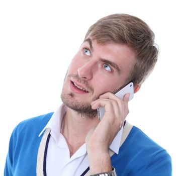 young man on his mobile phone