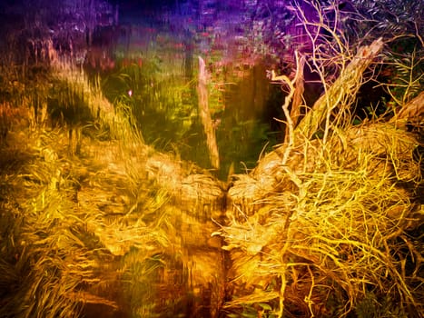 Abstract background image with golden and purple colors