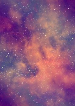 Far being shone nebula and star field against space. "Elements of this image furnished by NASA".