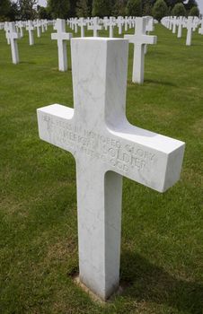 Grave of Unkown Soldiers in the American Cemetery in the Vallee de la Somme in the Le Nord & Picardy region of France. The Battle of the Somme took place in the First World War between 1st July and 21st November 1916. Over 600,000 allied and 465,000 German troops lost there lives in the battle.
