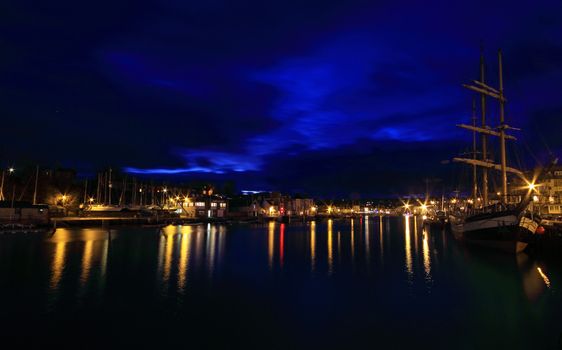 Dorset weymouth harbour at sunset, England, UK