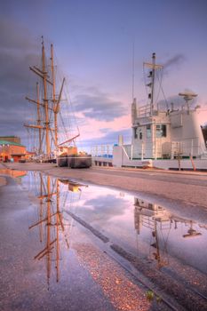 Dorset weymouth harbour at sunset, England, UK