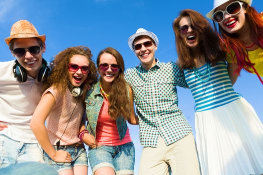 Image of young people having fun. Summer vacation