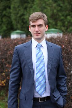 Portrait of a cheerful businessman