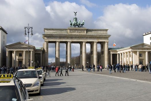 Berlin Brandenburger port in the centre of the european city Berlin