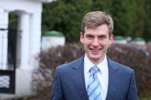 Portrait of a cheerful businessman