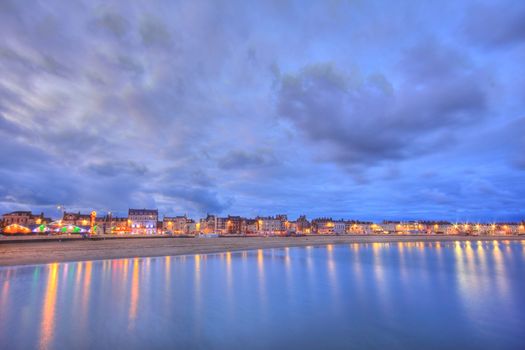 Dorset weymouth seafront at sunset UK