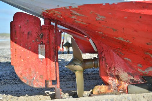 Propeller of a fishing boat