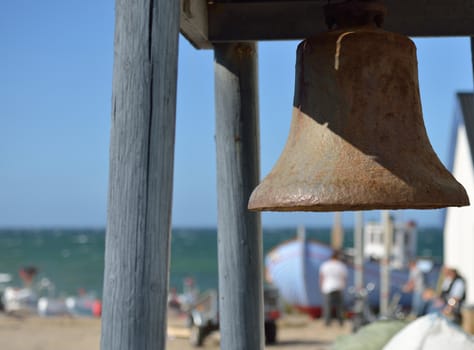 Bell on the beach of the North Sea