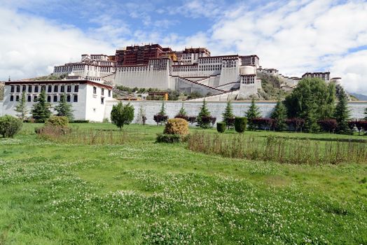 Landmark of the famous Potala Palace in Lhasa,Tibet