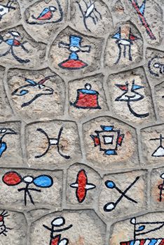 Hieroglyphics of Dongba language in Lijiang,Yunnan,China