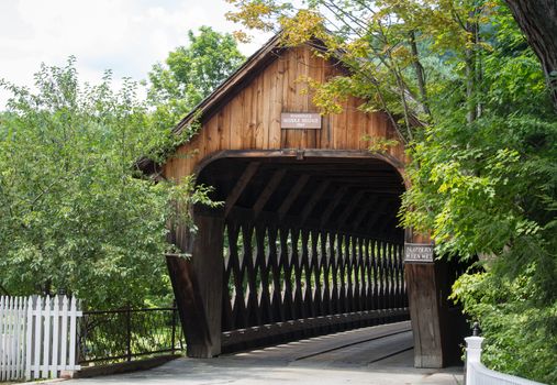 This is one of the many covered bridges that can be seen in Vermont.
