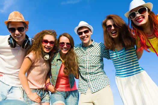 Image of young people having fun. Summer vacation