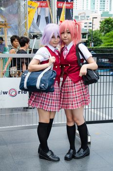 BANGKOK - SEPTEMBER 1 : Unidentified Japanese anime cosplay pose in Japan Festa in Bangkok 2013 on September 1, 2013 at Central Word, Bangkok, Thailand.