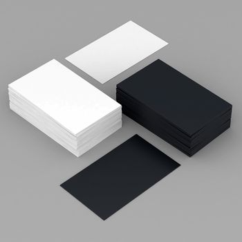 Business cards blank mockup - template - gray background