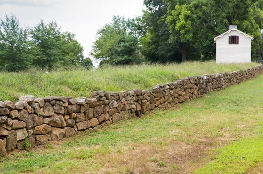 This is a section of the original wall which lined the sunken road. Confederate soldiers fought behind this wall and defeated the Union soldiers in Deecember 1862.