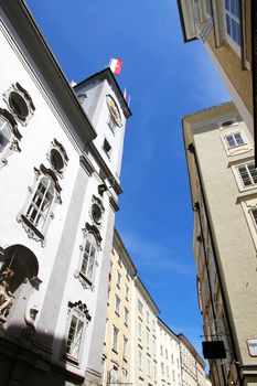 Historic Architecture in the city of Salzburg, Austria, Europe.