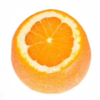A sliced orange - top view