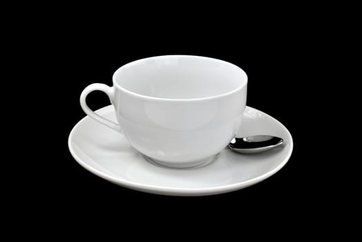 Isolated coffee cup on a black background