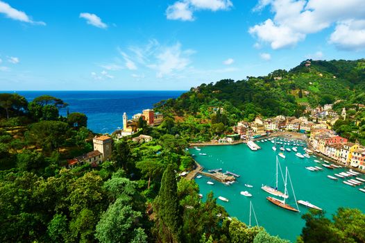 Portofino village on Ligurian coast in Italy