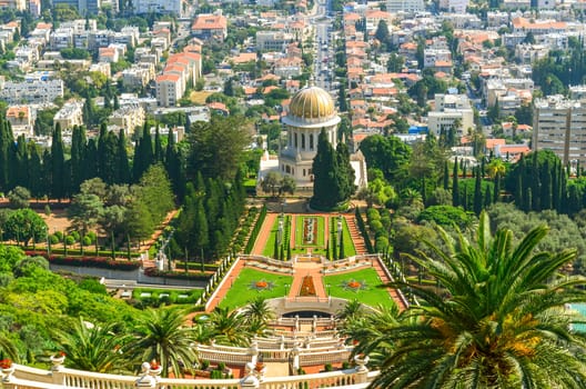 A beautiful picture of the Bahai Gardens in Haifa Israel.
