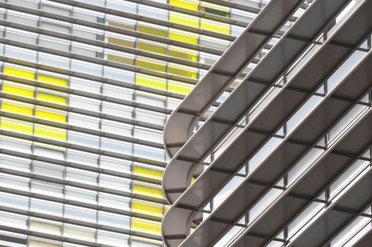 Colored Modern Building Windows, in Canary Islands, Spain