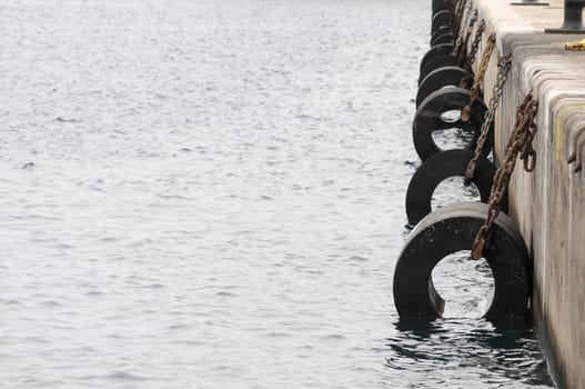 Rusty Mooring on a Pier , in Canary Islands, Spain